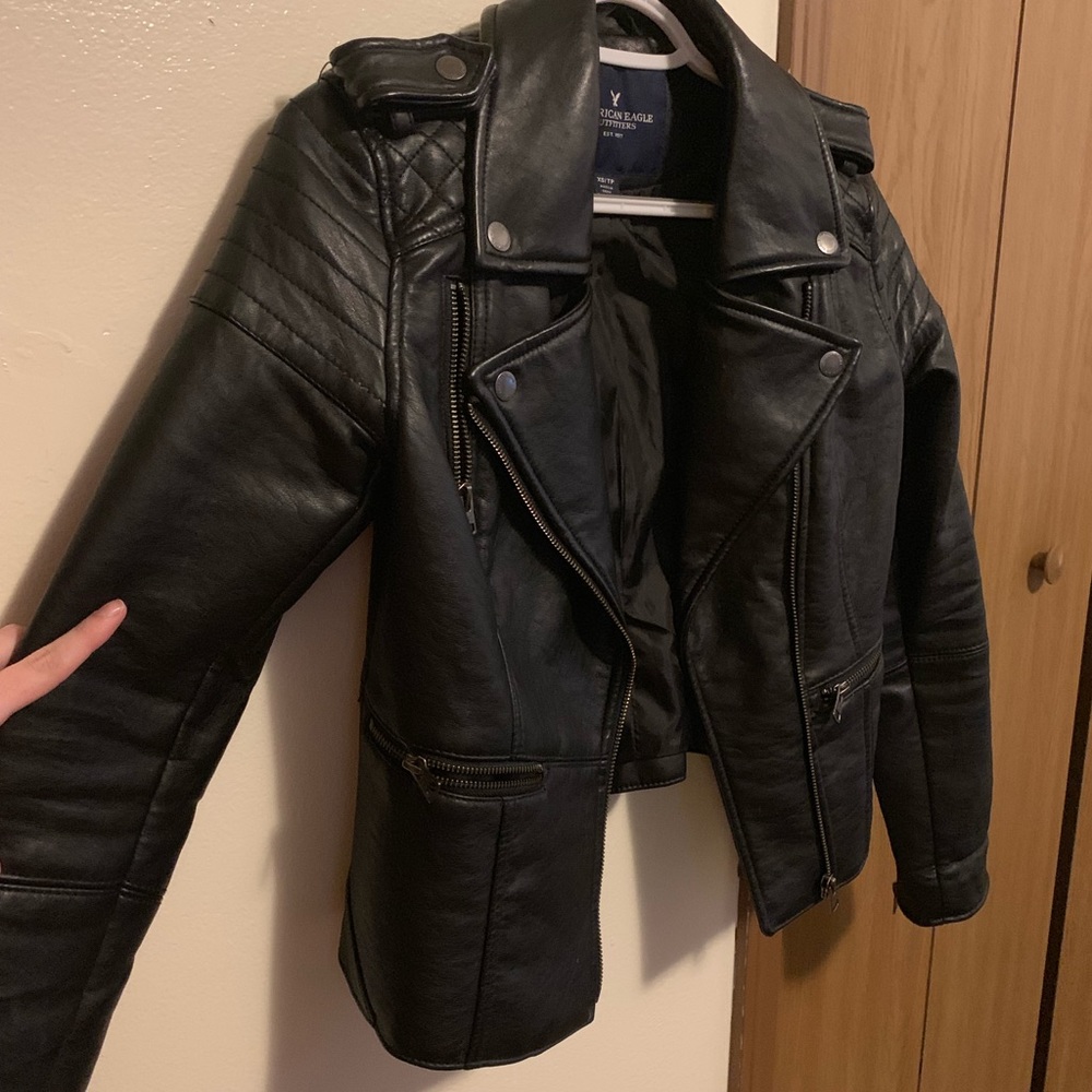 American Eagle faux leather jacket